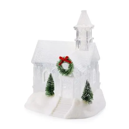 Markslöjd Dekorace kostel CHAPELLE, 3x LED, 0,5 W, bílá-transp., 23 x 17 x 14 cm