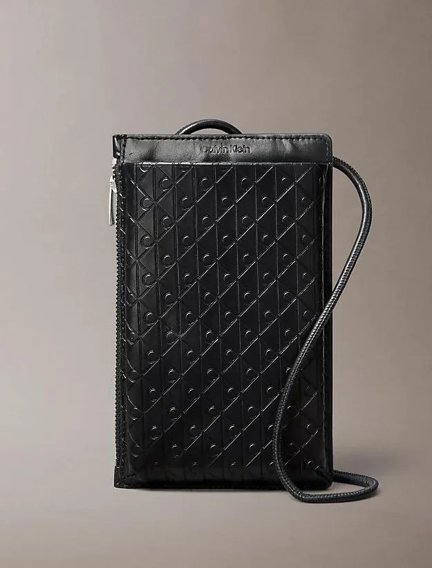 Embossed Emblem Logo Phone Crossbody