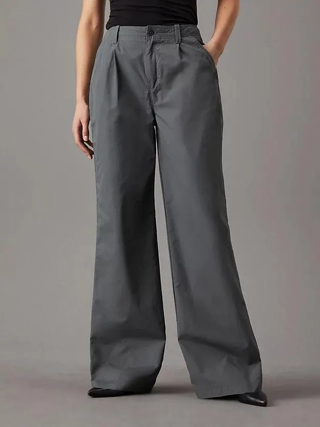 Loose Straight Chino Trousers
