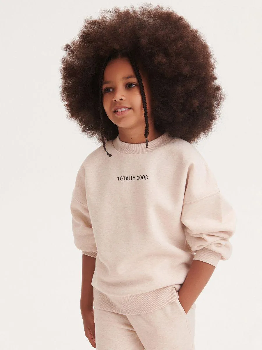 Bavlněná mikina s nápisem