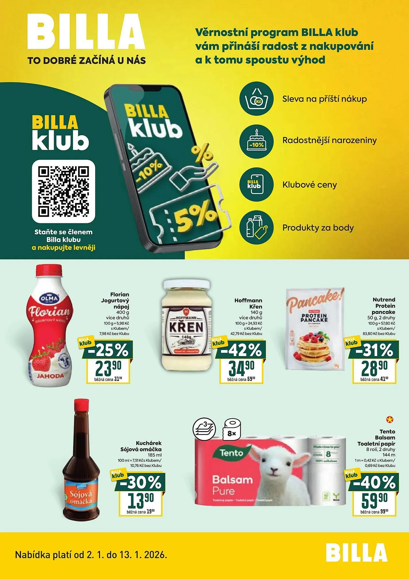 Billa leták - 2. ledna 13. ledna 2026 - Page 1