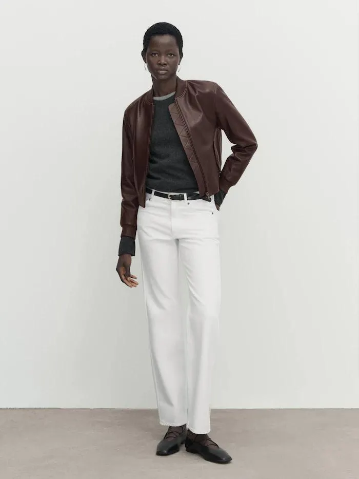 Bunda bomber z kůže napy