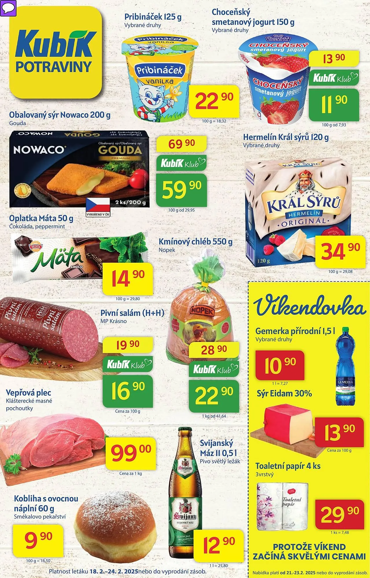 Kubík potraviny leták - 1