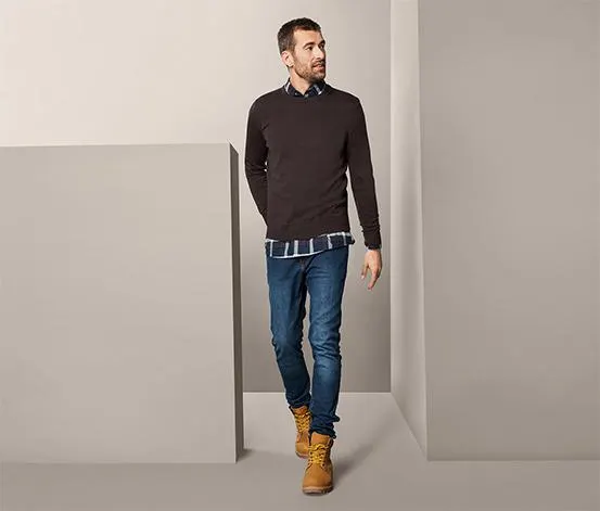 Svetr s vlnou merino, hnědý