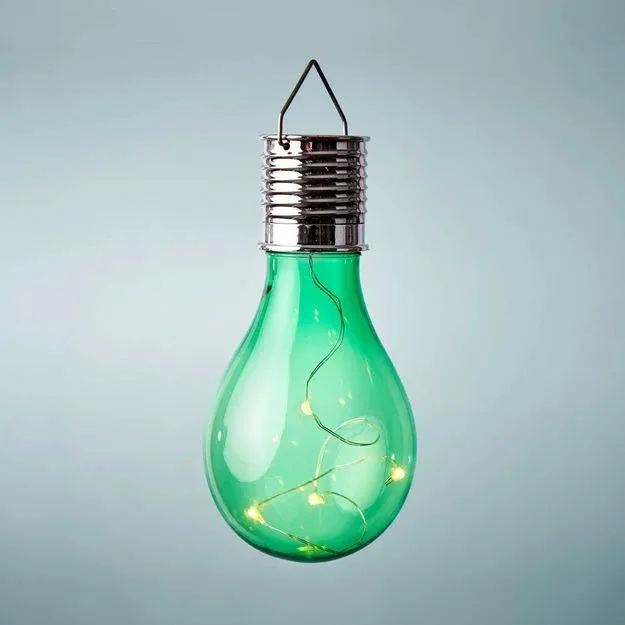 SUNLIGHT Solární žárovka k zavěšení - zelená