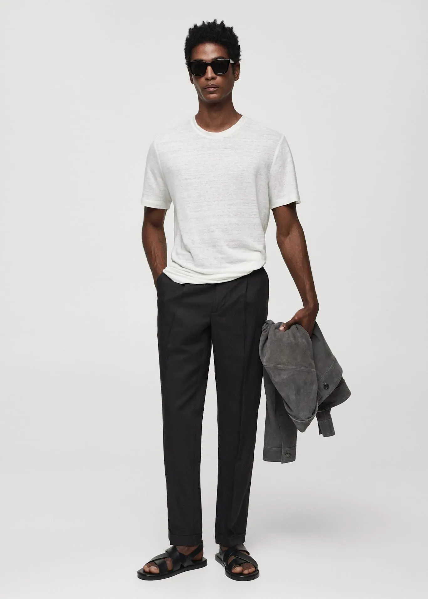 Tričko slim fit 100% len