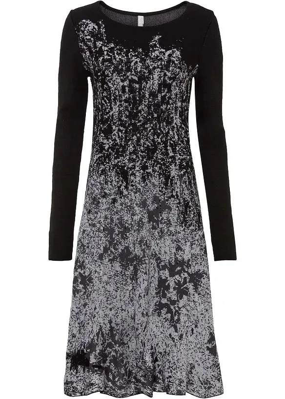 Pletené žakárové šaty