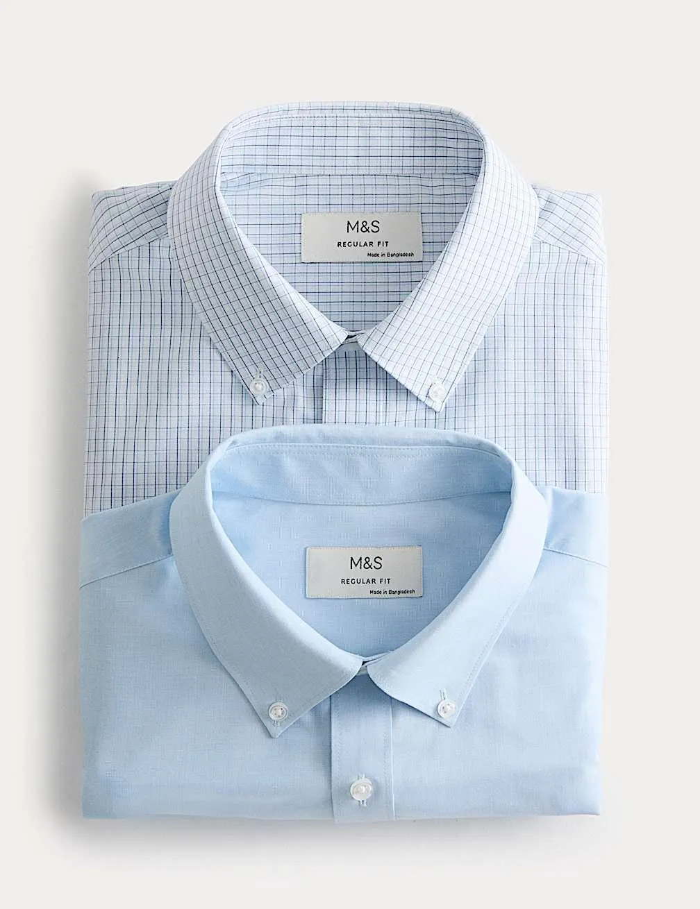 Sada 2 ks kostkovaných triček s krátkým rukávem, normální střih