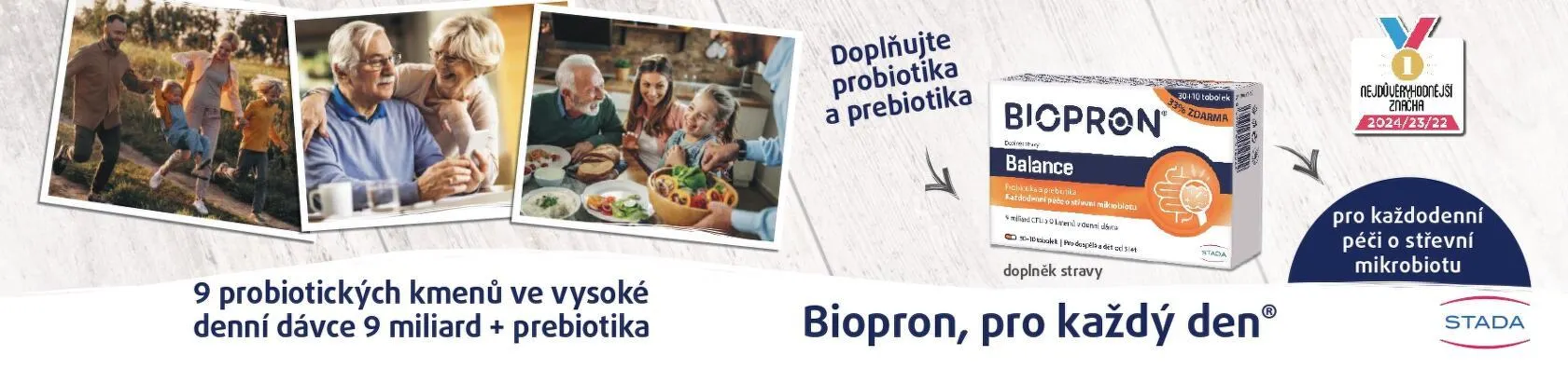 Biopron Balance probiotika a prebiotika tbl.60+20