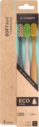 ECO zubní kartáček ultra soft, 3 ks