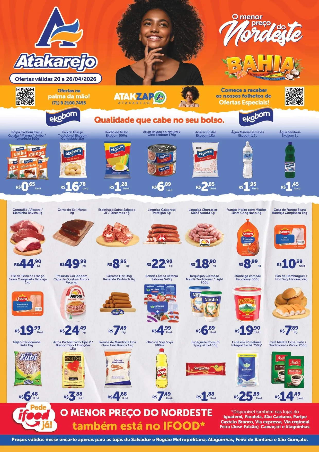 Encarte de Folhetos Atakadão Atakarejo 20 de abril até 26 de abril 2026 - Pagina 1