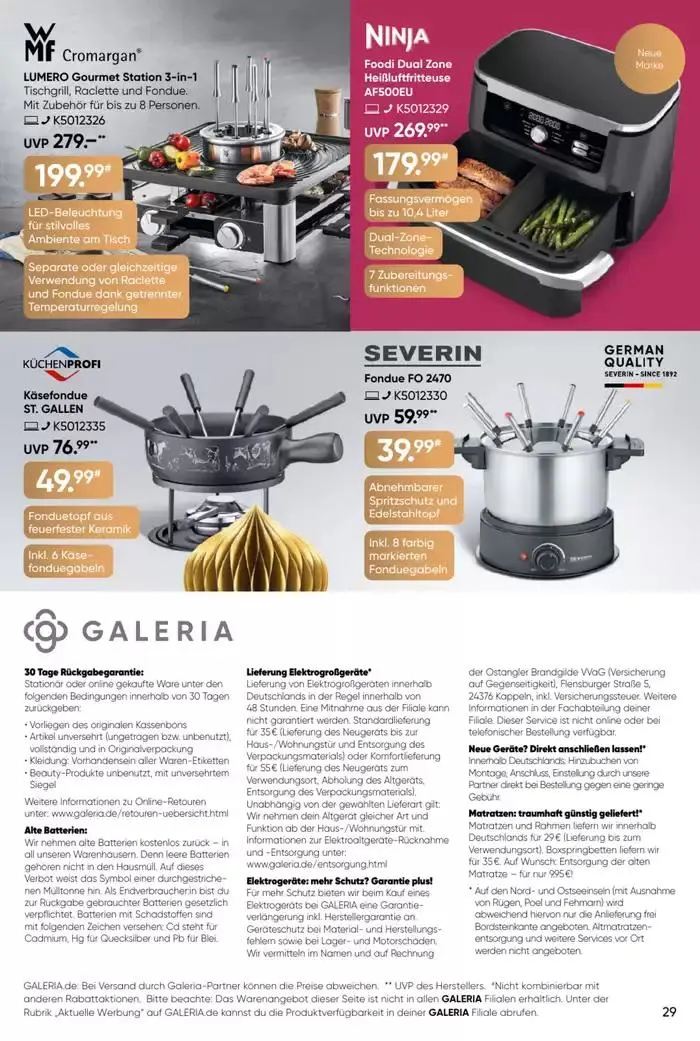 Galeria Karstadt Kaufhof Angebote von 16. Dezember bis 30. Dezember 2024 - Prospekt seite 21