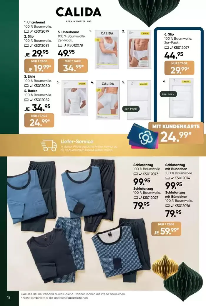 Galeria Karstadt Kaufhof Angebote von 16. Dezember bis 30. Dezember 2024 - Prospekt seite 9