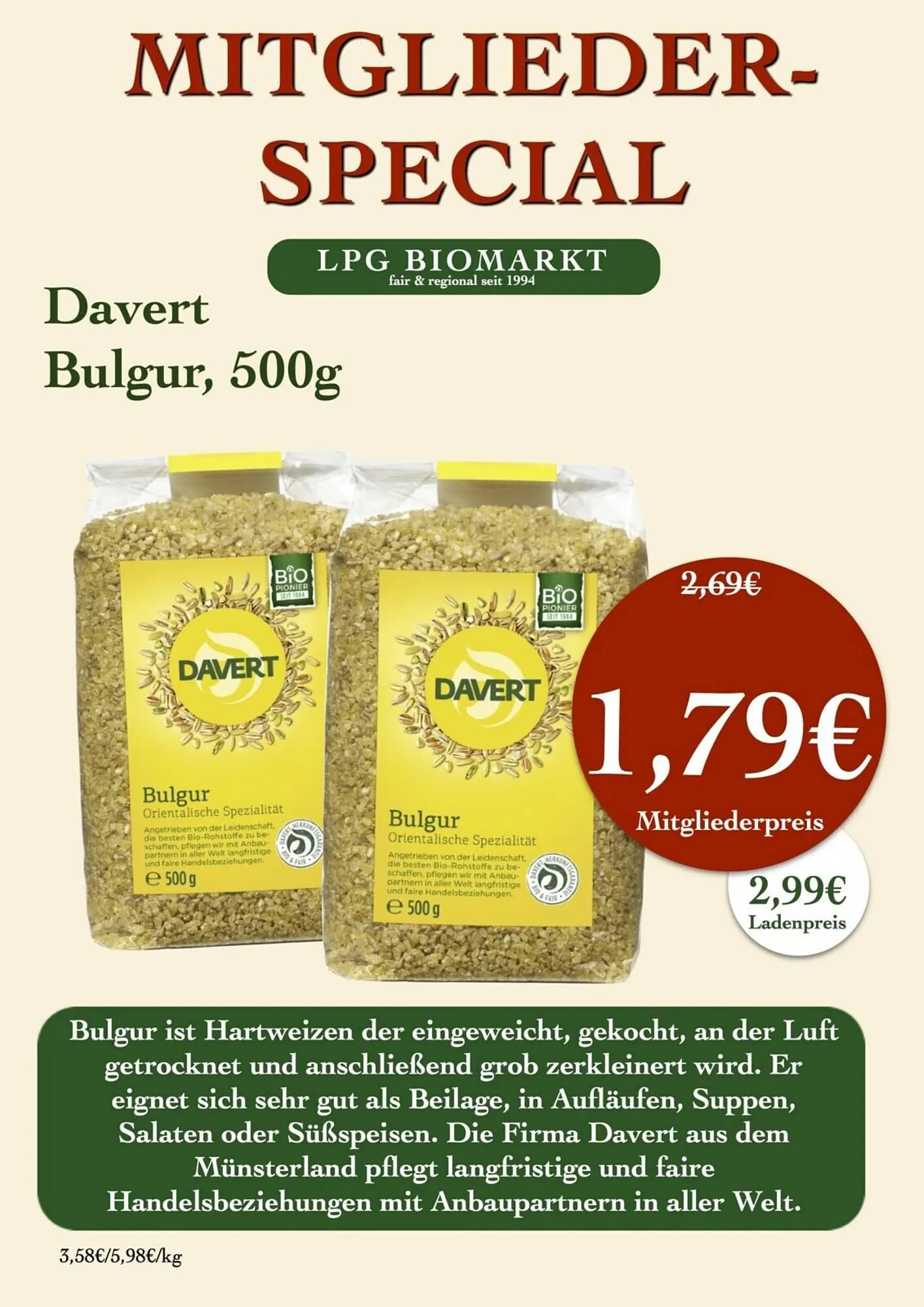 LPG Biomarkt Prospekt von 12. Dezember bis 18. Dezember 2024 - Prospekt seite 15