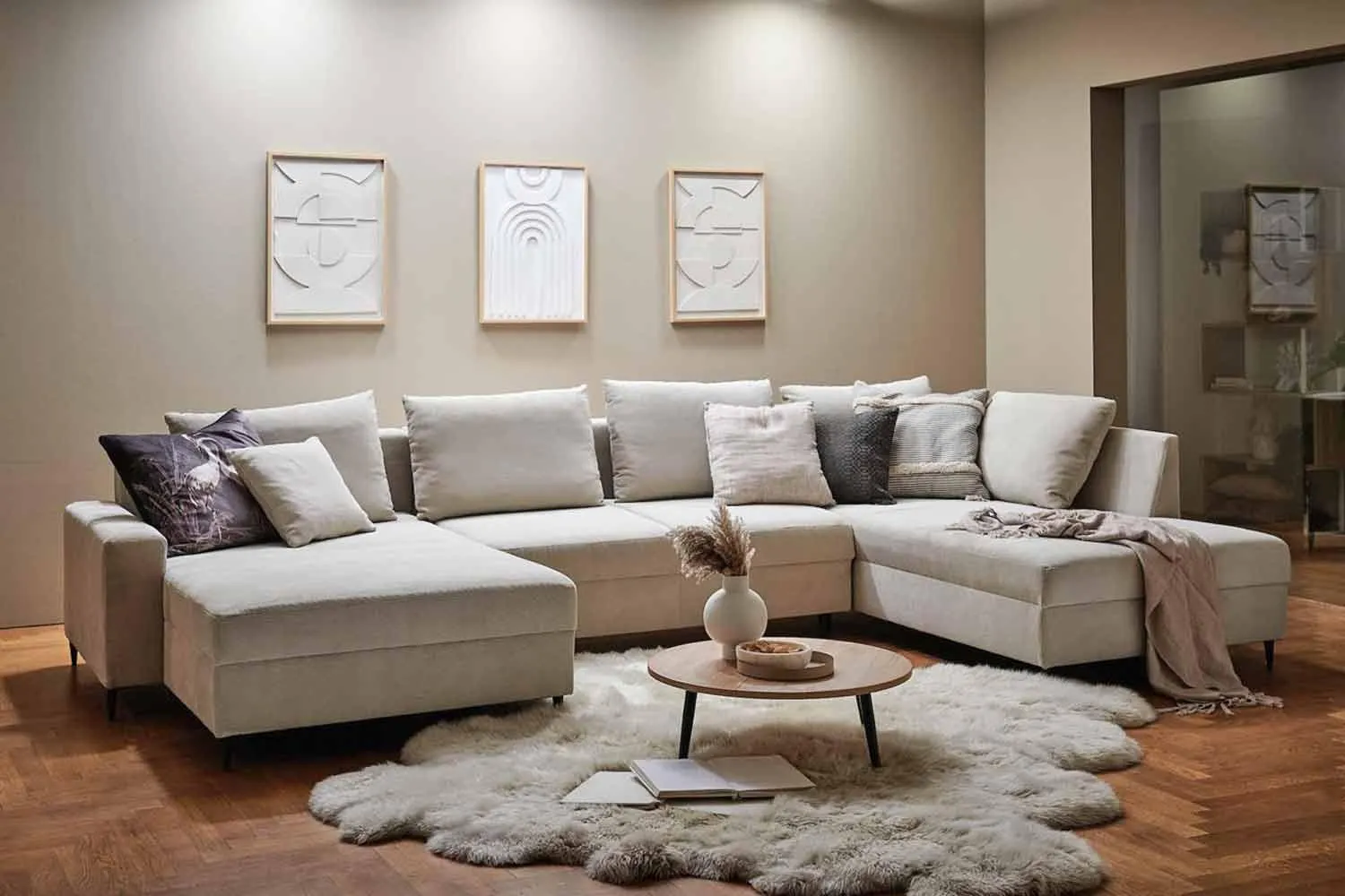 Wohnlandschaft Jana inkl. Schlaffunktion in Stoff