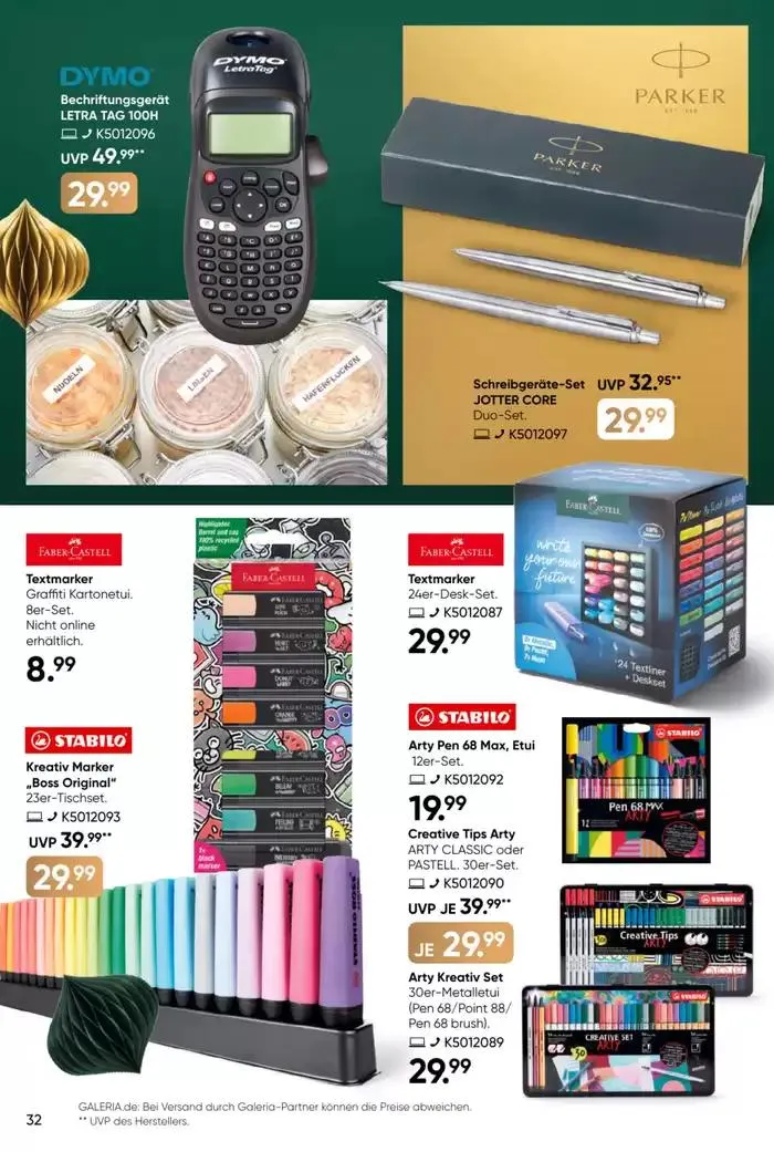 Galeria Karstadt Kaufhof Angebote von 16. Dezember bis 30. Dezember 2024 - Prospekt seite 25