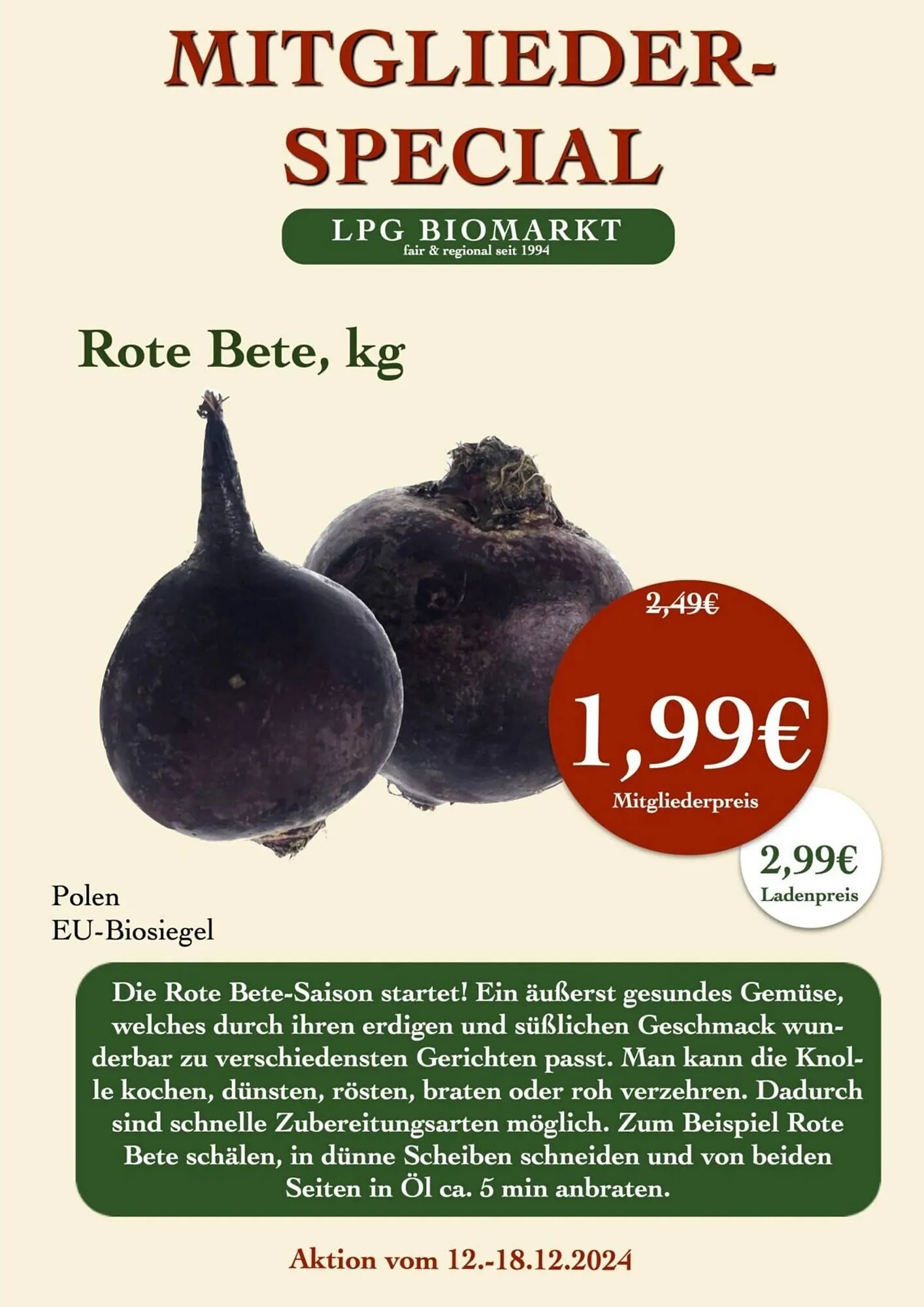 LPG Biomarkt Prospekt von 12. Dezember bis 18. Dezember 2024 - Prospekt seite 6