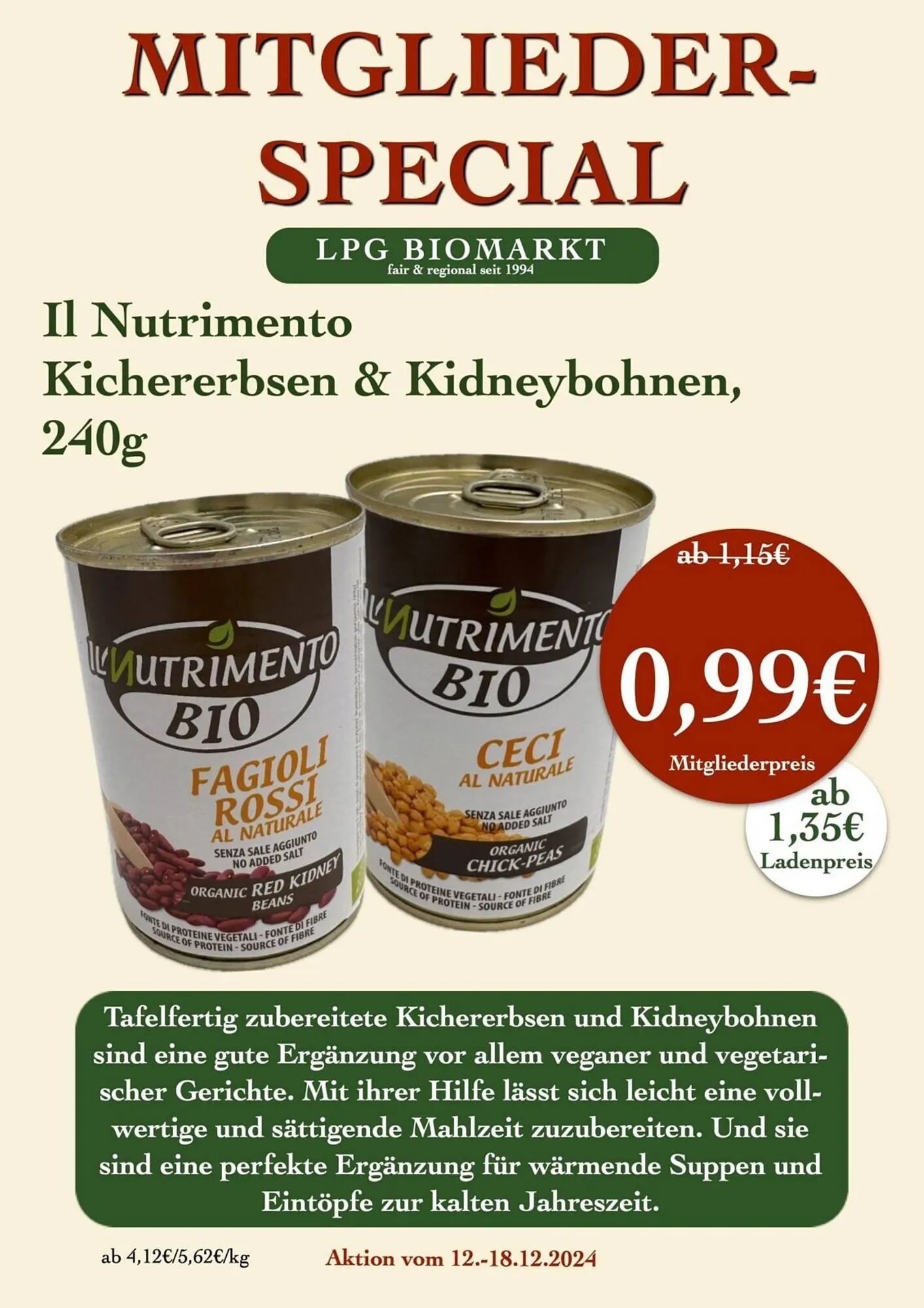 LPG Biomarkt Prospekt von 12. Dezember bis 18. Dezember 2024 - Prospekt seite 14