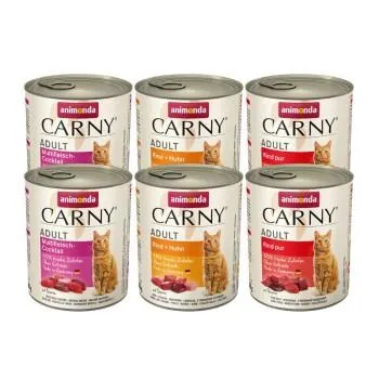 animonda Carny Nassfutter Katze Adult, Mixpaket 6x800 g Mixpaket 1