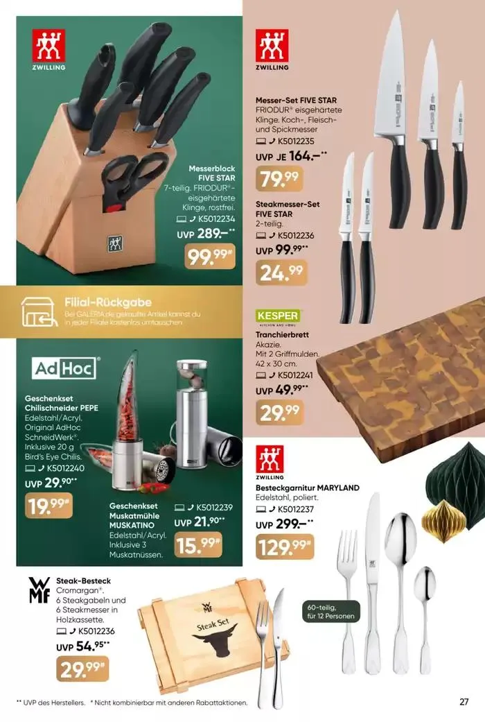 Galeria Karstadt Kaufhof Angebote von 16. Dezember bis 30. Dezember 2024 - Prospekt seite 19