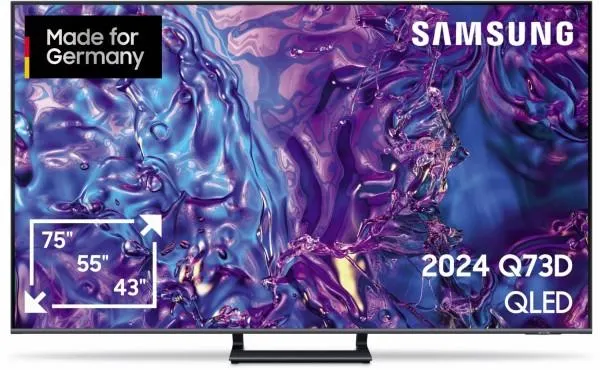 Samsung GQ75Q73DAT 189 cm (75") QLED-TV Titangrau