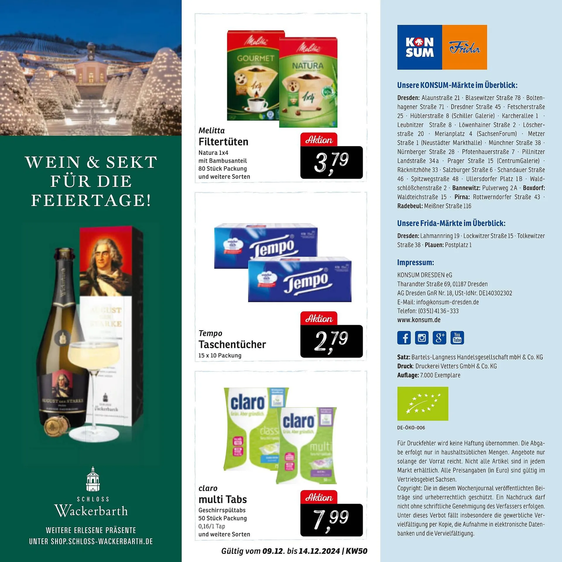 KONSUM Prospekt von 9. Dezember bis 14. Dezember 2024 - Prospekt seite 12