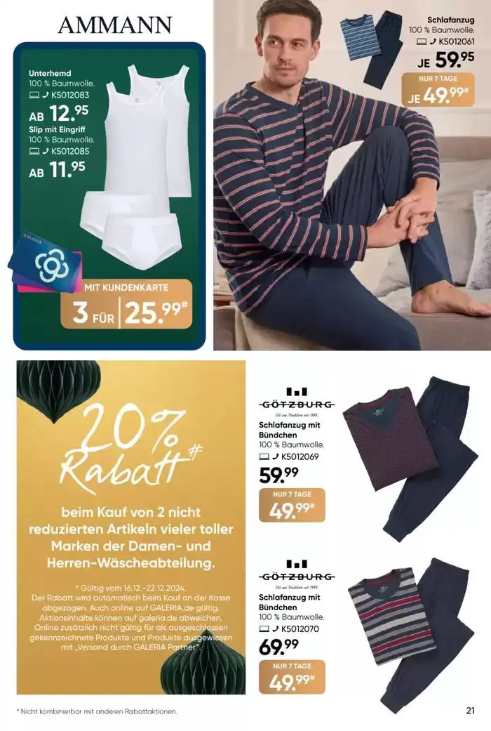 Galeria Karstadt Kaufhof Angebote von 16. Dezember bis 30. Dezember 2024 - Prospekt seite 13