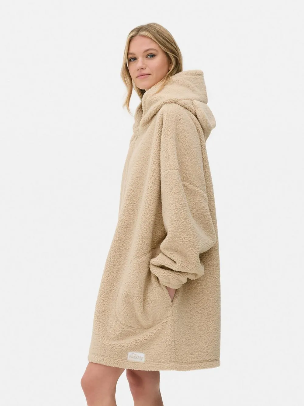 Camisola larga urso fecho de correr