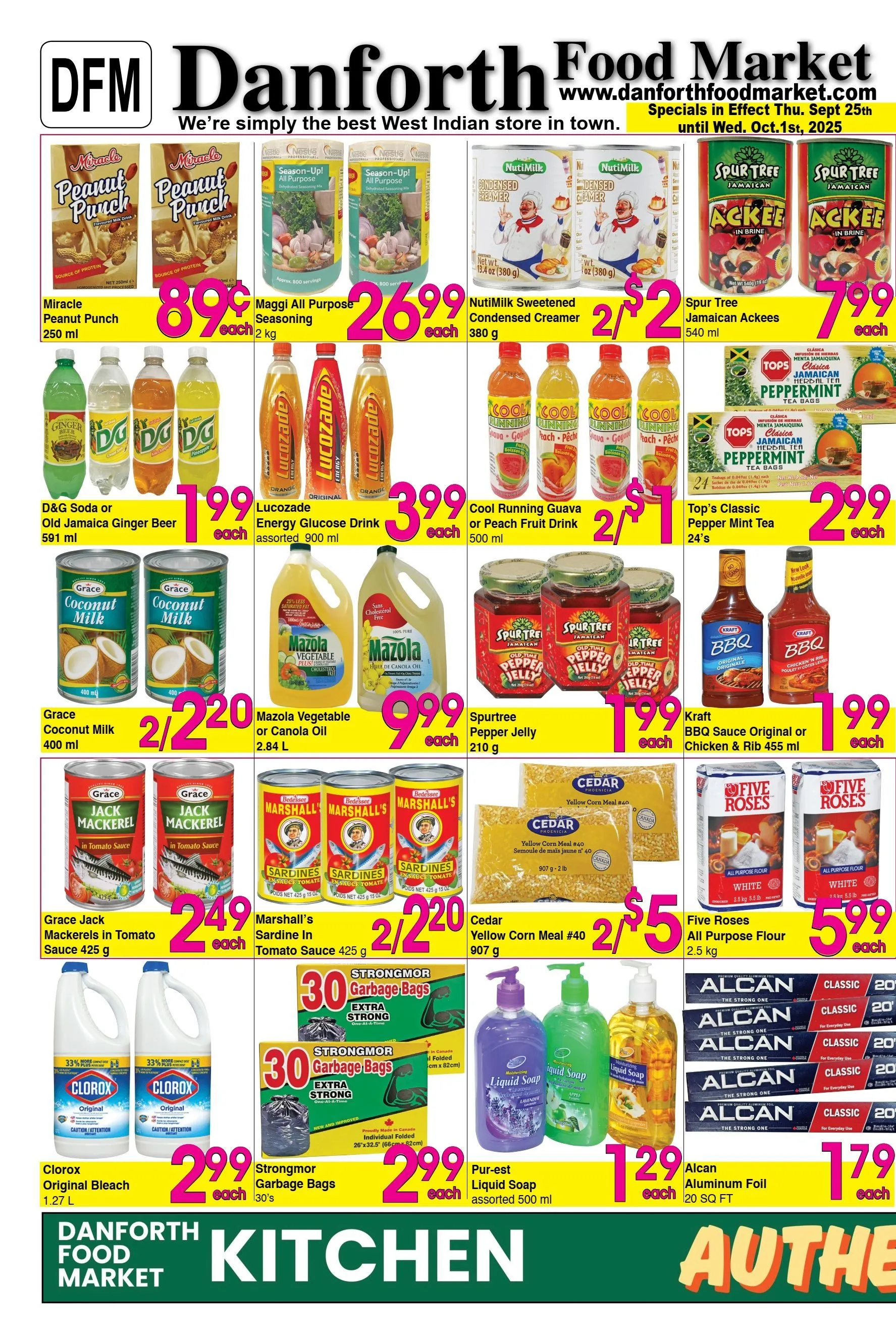 Danforth Food Market Sales from September 26 to October 1 2025 - flyer page 1