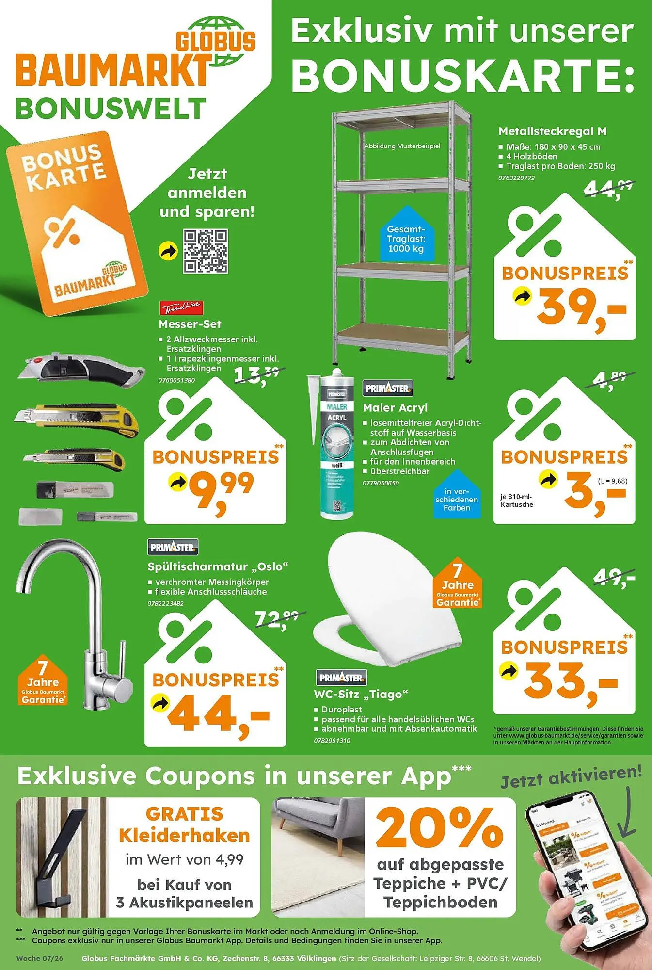 Globus Baumarkt Prospekt von 8. Februar bis 14. Februar 2026 - Prospekt seite 13