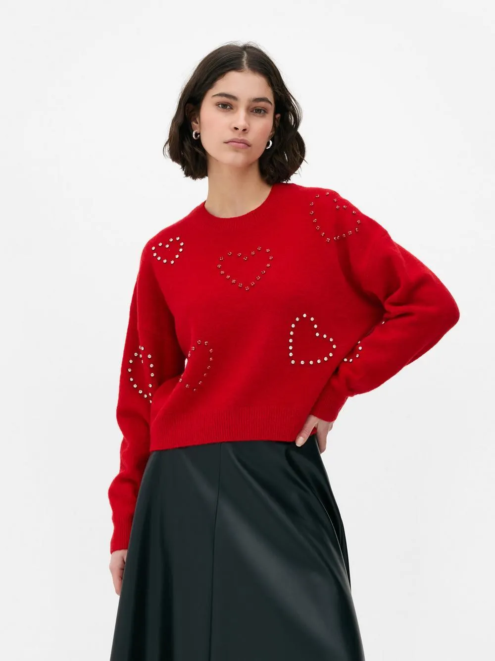 Jersey con corazón bordado