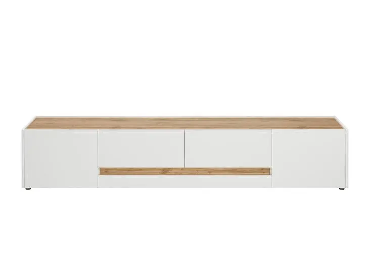 Lowboard CITY 223 x 42 cm weiß/braun