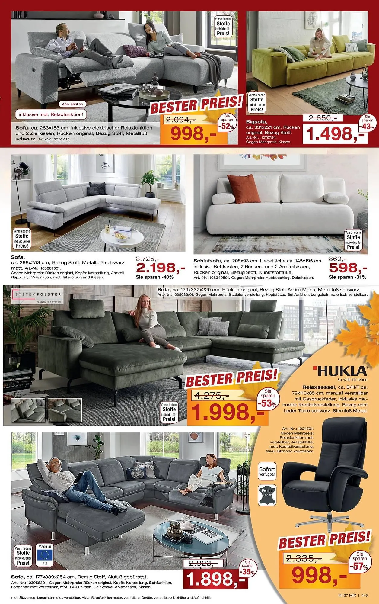 Möbel Inhofer Prospekt von 22. Oktober bis 9. November 2025 - Prospekt seite 5