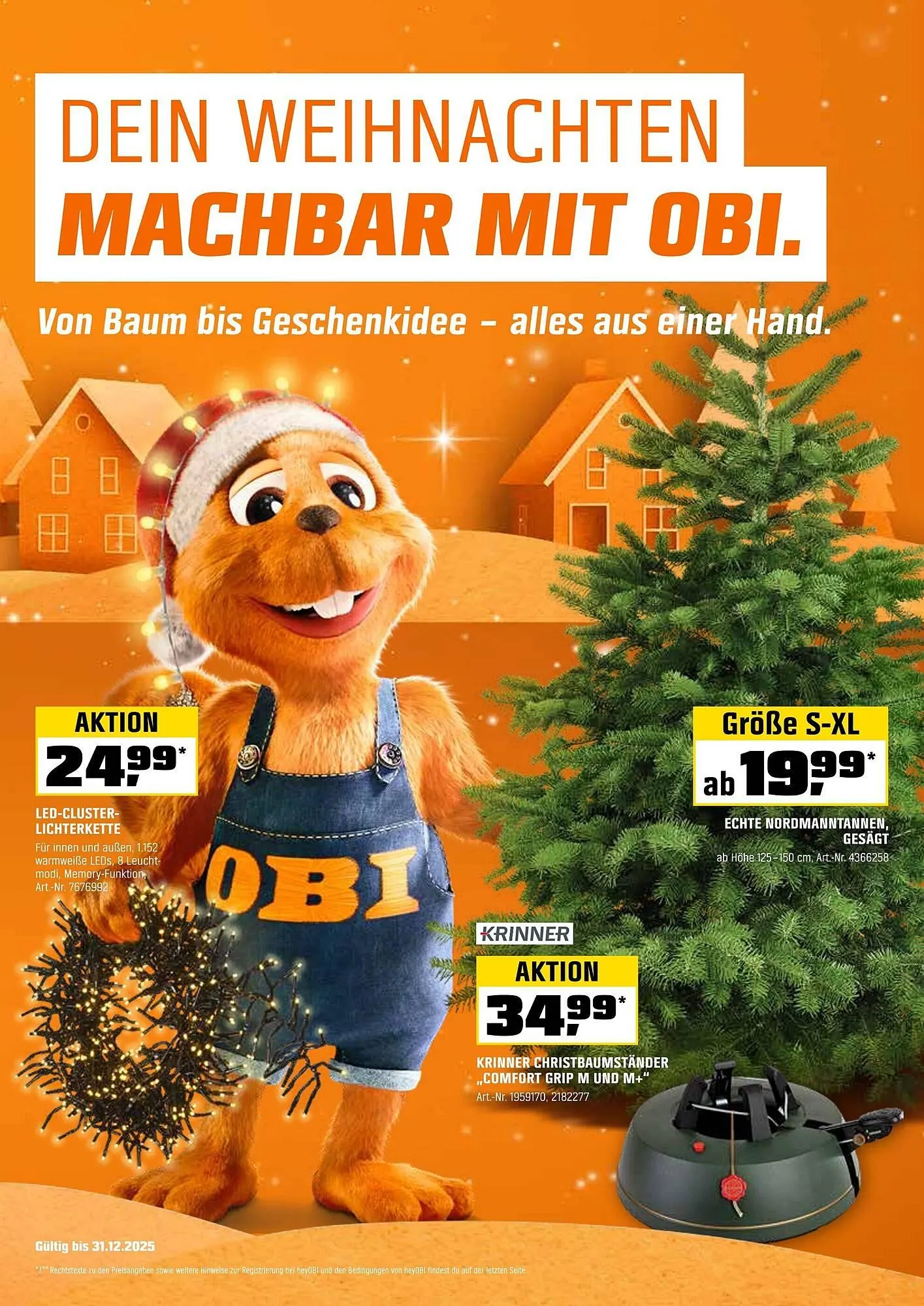 OBI Prospekt von 15. Dezember bis 26. Dezember 2025 - Prospekt seite 1