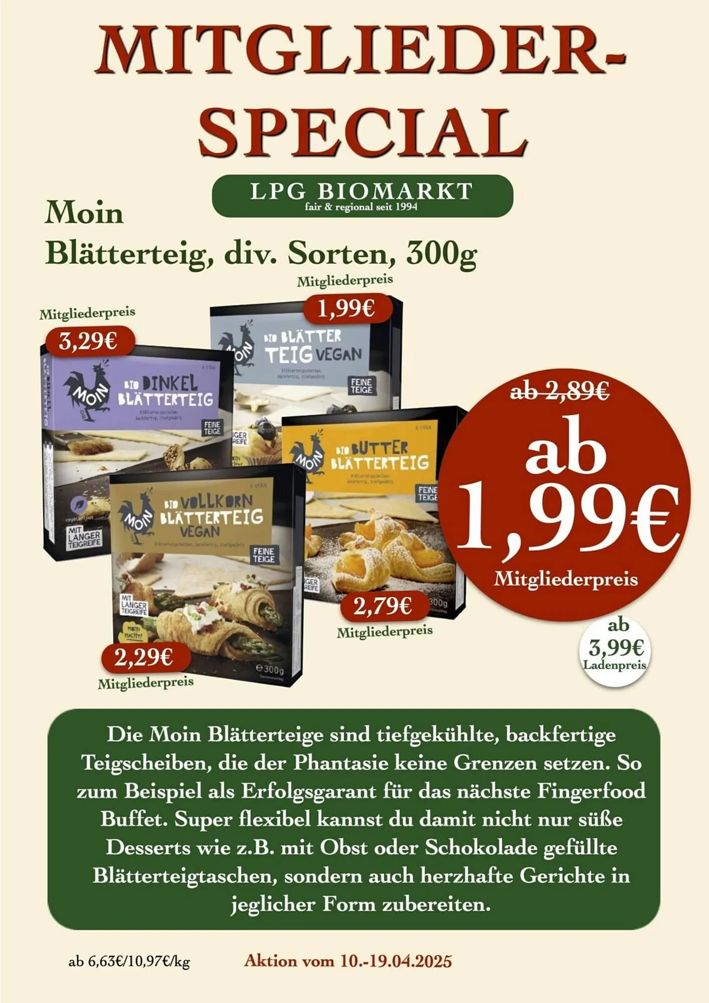 LPG Biomarkt Prospekt von 10. April bis 16. April 2025 - Prospekt seite 19