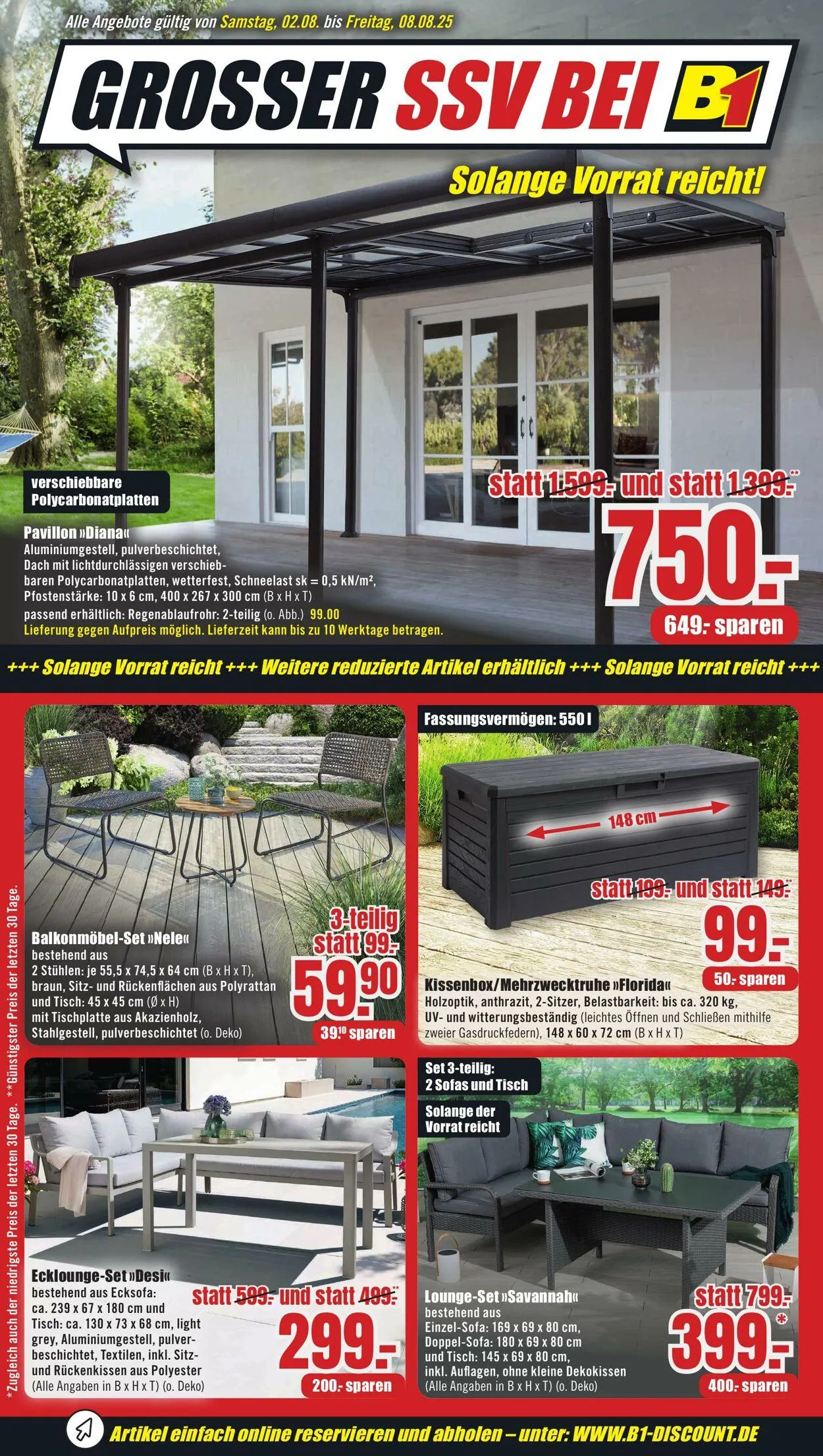 B1 Discount Baumarkt von 2. August bis 8. August 2025 - Prospekt seite 7
