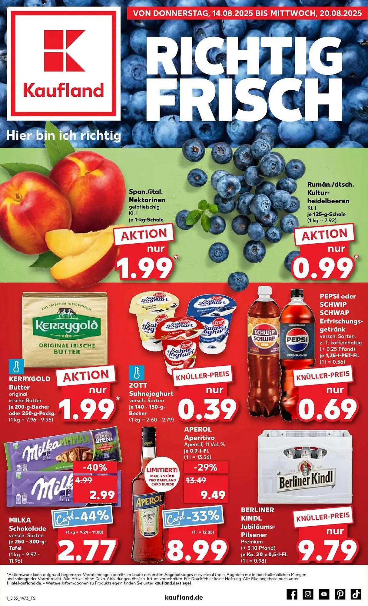 Kaufland Prospekt von 14. August bis 20. August 2025 - Prospekt seite 1