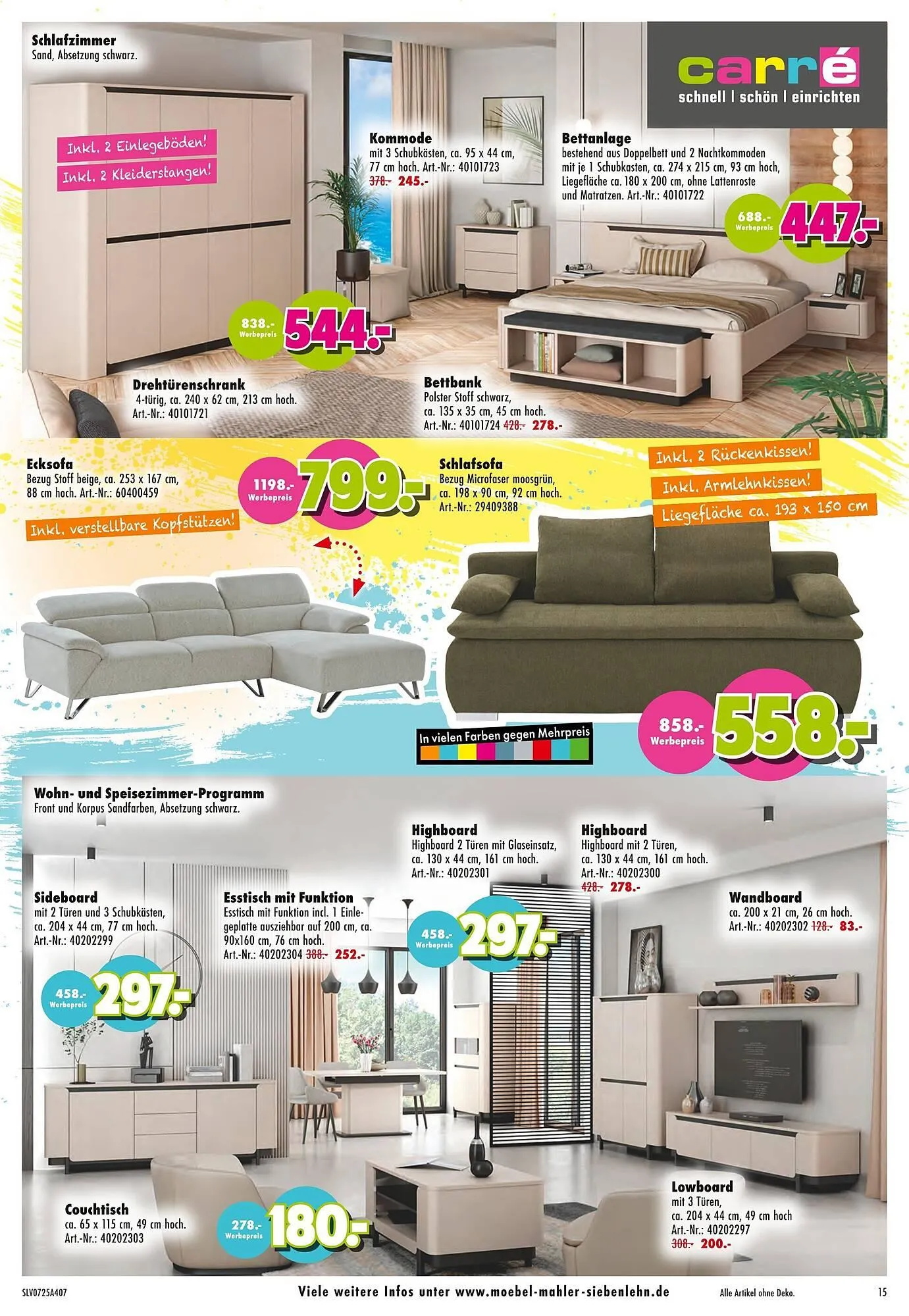 Möbel Mahler Prospekt von 13. August bis 26. August 2025 - Prospekt seite 15
