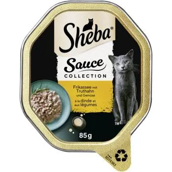 Sheba Sauce Collection 22 x 85 g mit Truthahn und Gemüse, in Sauce