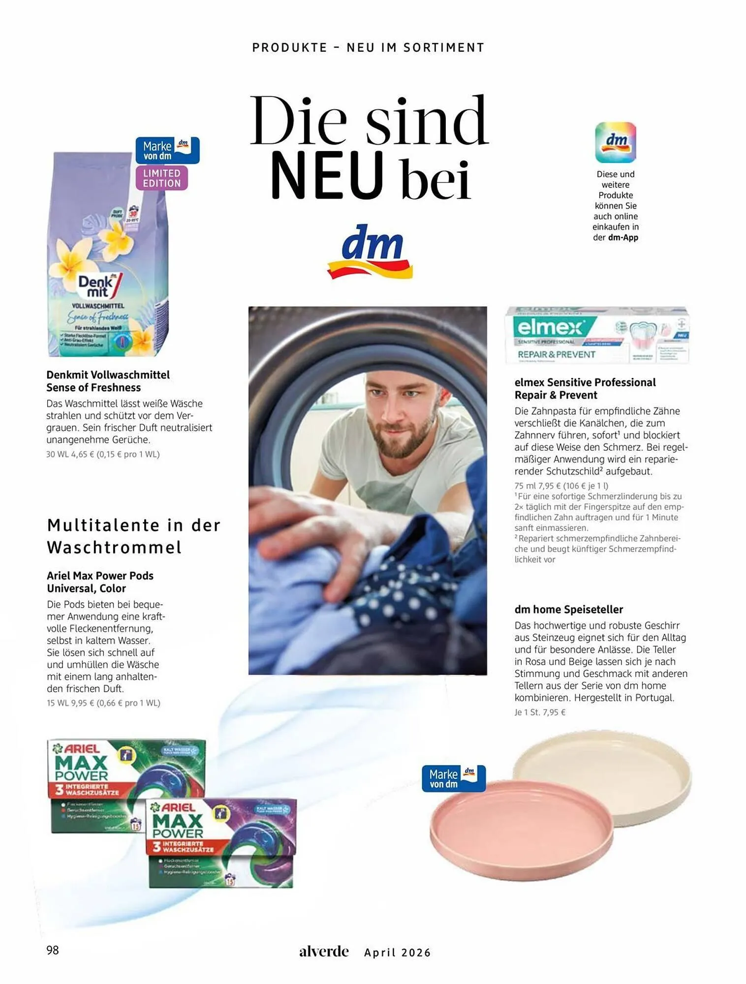 Dm drogerie Magazin von 1. April bis 30. April 2026 - Prospekt seite 98