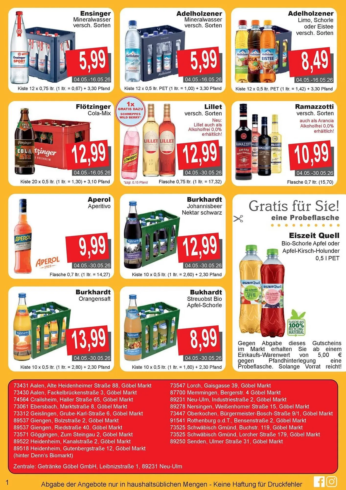 Getränke Göbel Prospekt von 4. Mai bis 16. Mai 2026 - Prospekt seite 2