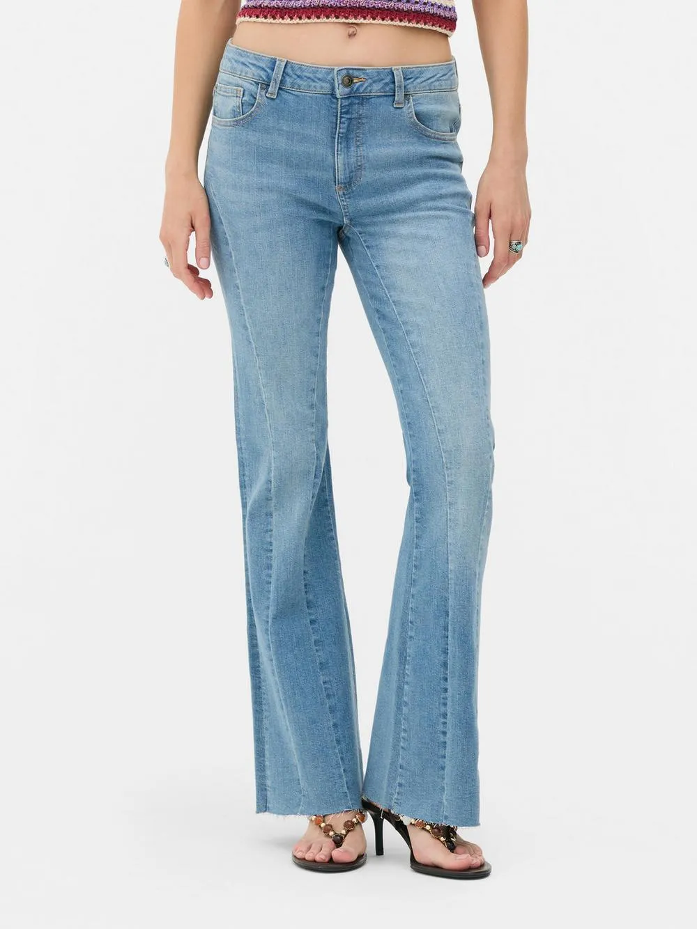 „Rita Ora“ Jeans mit ausgestelltem Bein und Frontnaht