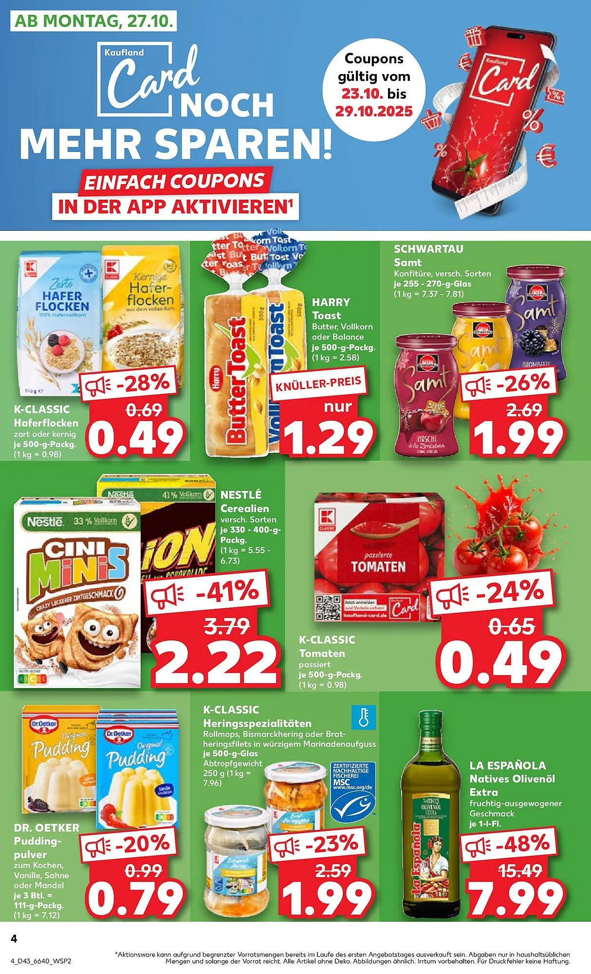 Kaufland Prospekt von 26. Oktober bis 29. Oktober 2025 - Prospekt seite 4