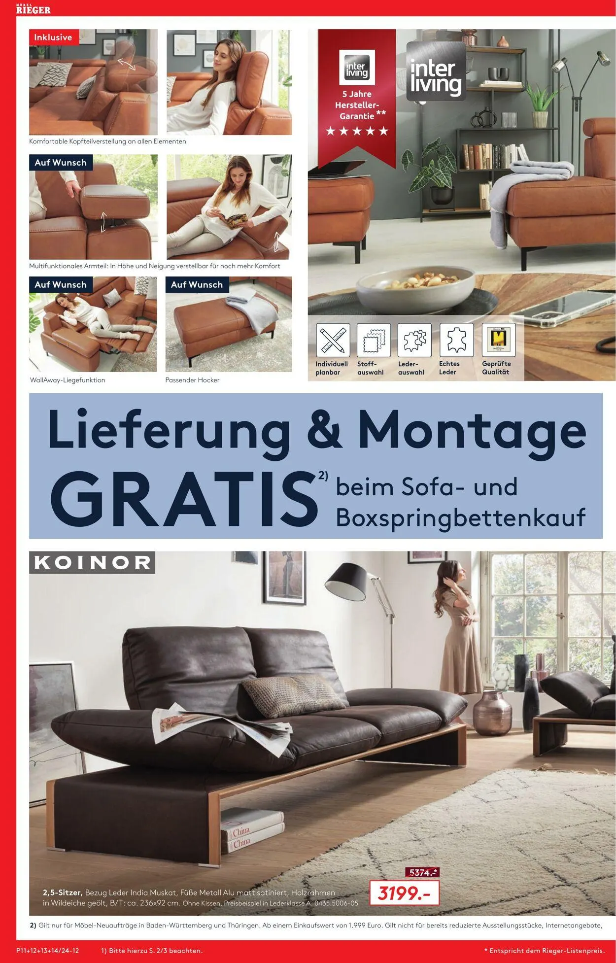 Möbel Rieger Aktueller Prospekt von 8. Oktober bis 22. Oktober 2025 - Prospekt seite 12