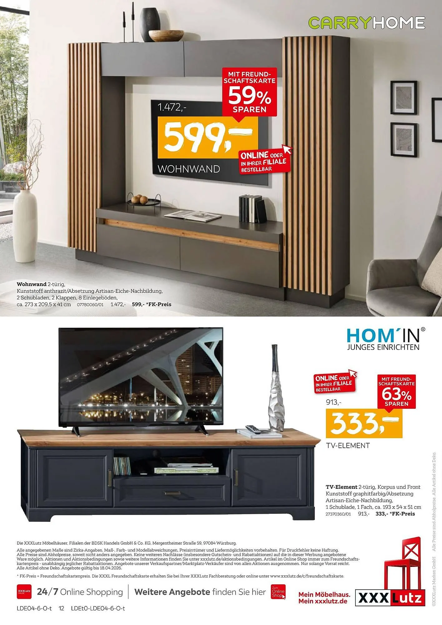 XXXLutz Prospekt von 6. April bis 19. April 2026 - Prospekt seite 12