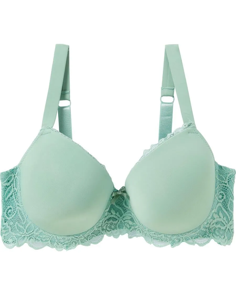 Grüner BH Janina curved, Spitzendetails