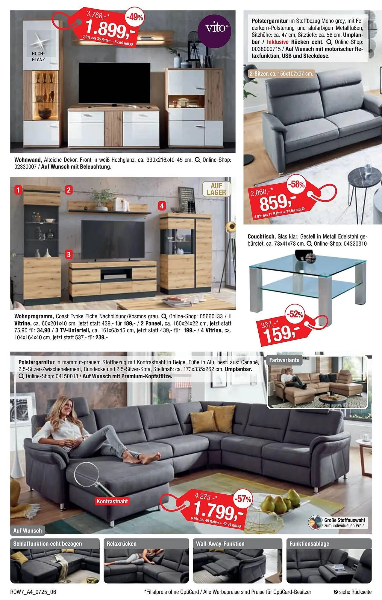 Opti Wohnwelt Prospekt von 26. Juni bis 13. Juli 2025 - Prospekt seite 6