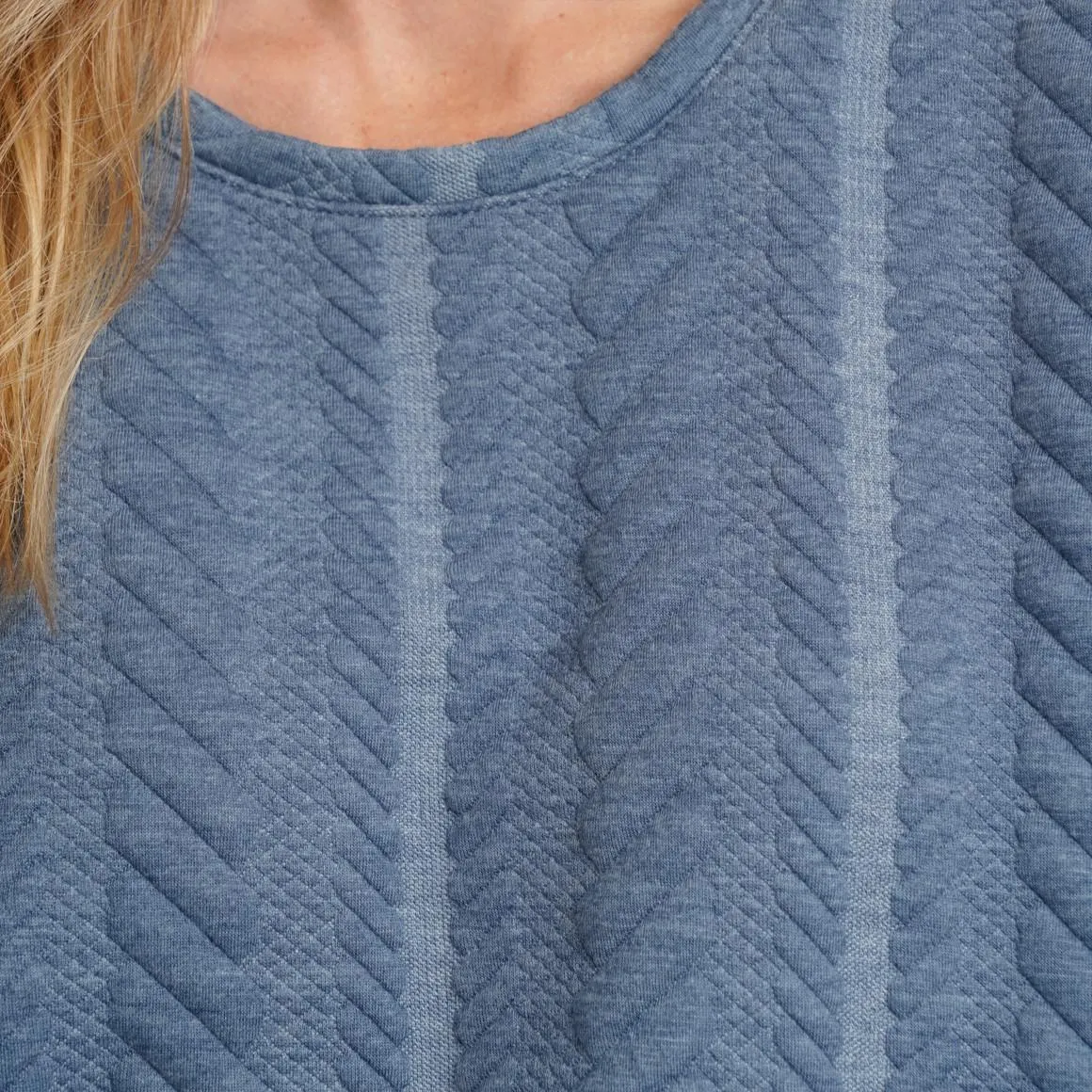 Damen Sweatshirt mit Strukturmuster