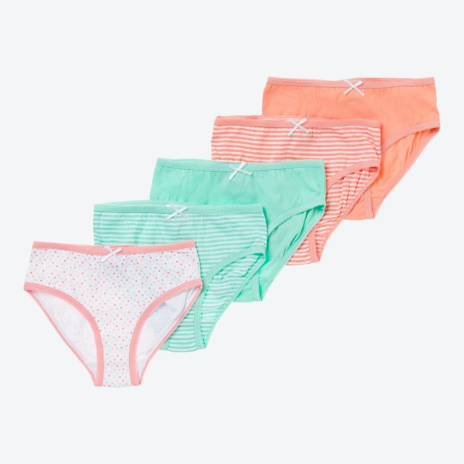 Kinder-Mädchen-Slip in verschiedenen Designs, 5er-Pack