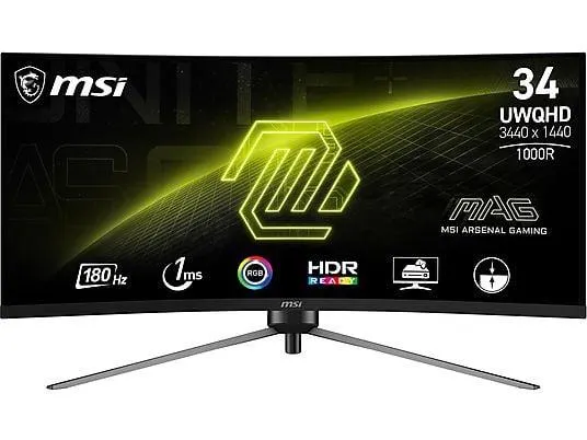 MSI MAG 345CQRDE 34 Zoll 2K UltraWide QHD Monitor (1 ms Reaktionszeit , 180 Hz )